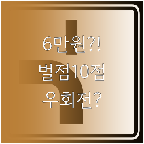 우회전 일시정지 위반시 승용차 기준 ..