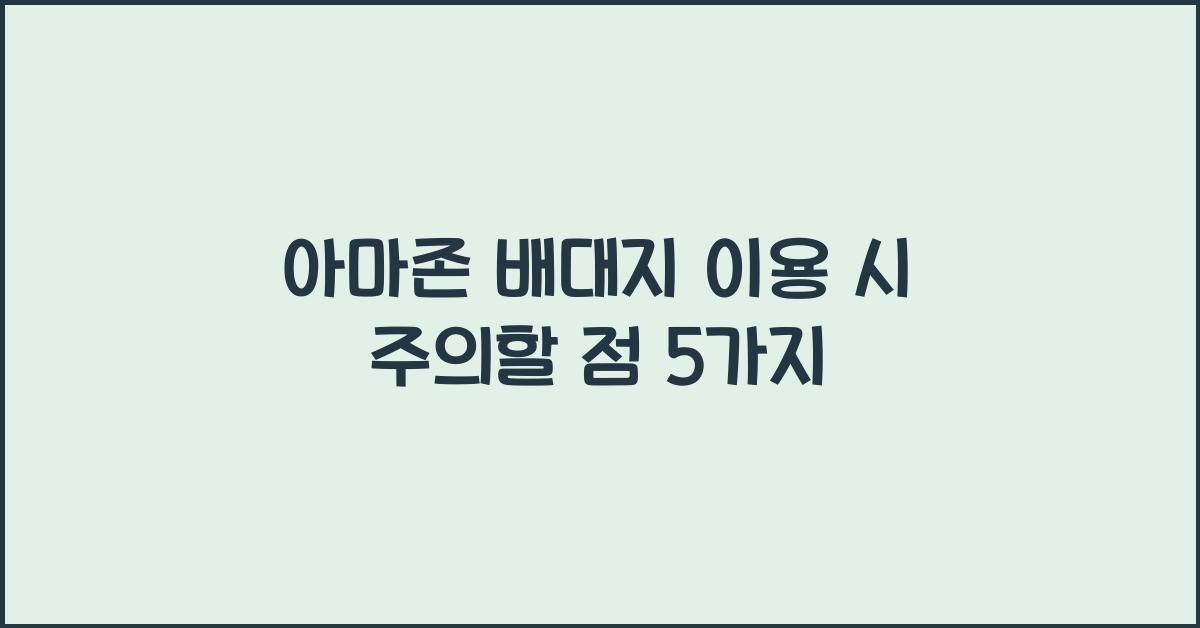 아마존 배대지