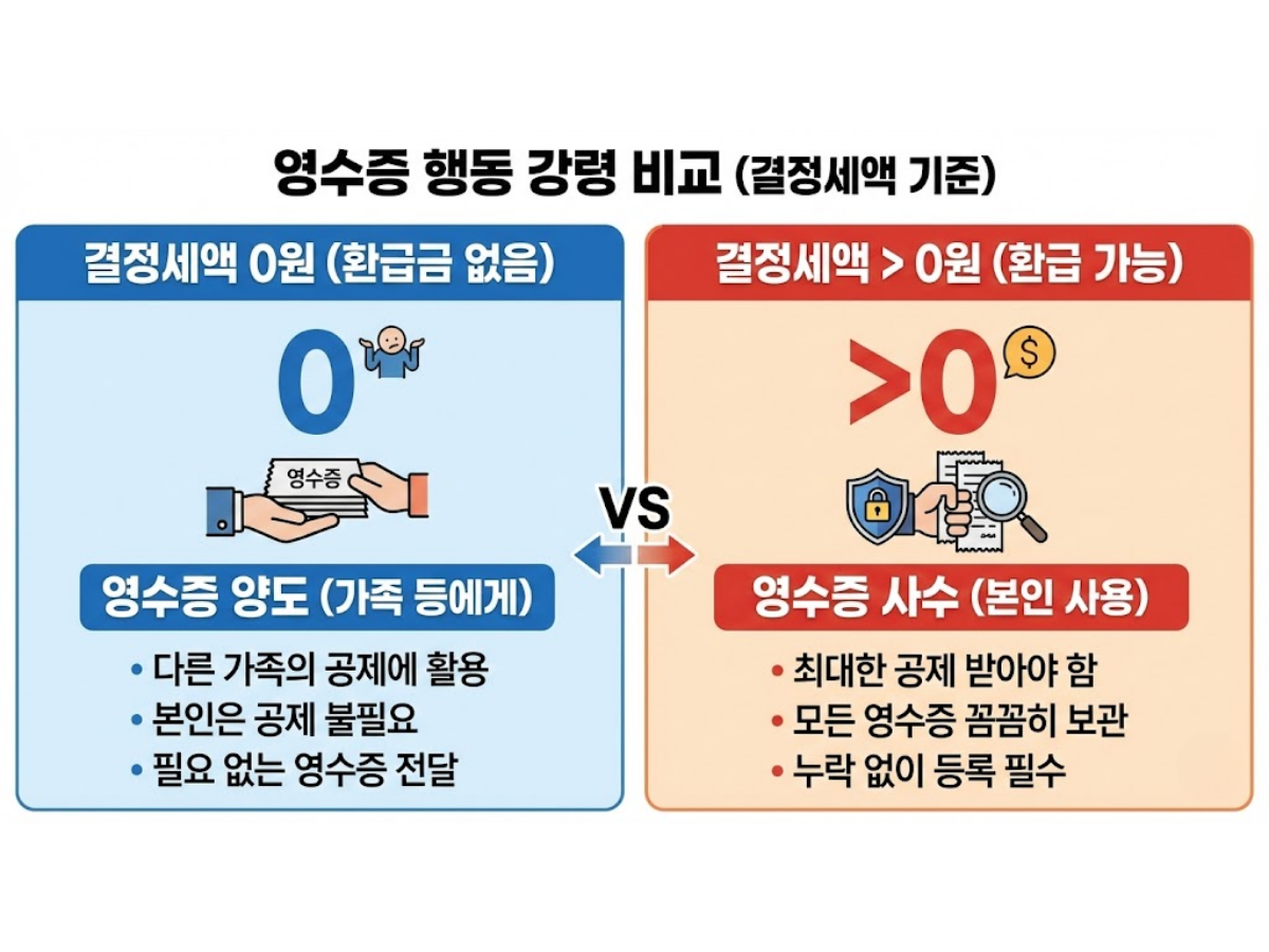 이미 0원인데 영수증을 더 챙기고 계신가요? 결정세액 알아보기