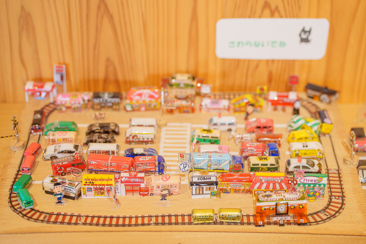 옛 분고모리 기관고 뮤지엄의 철도 모형