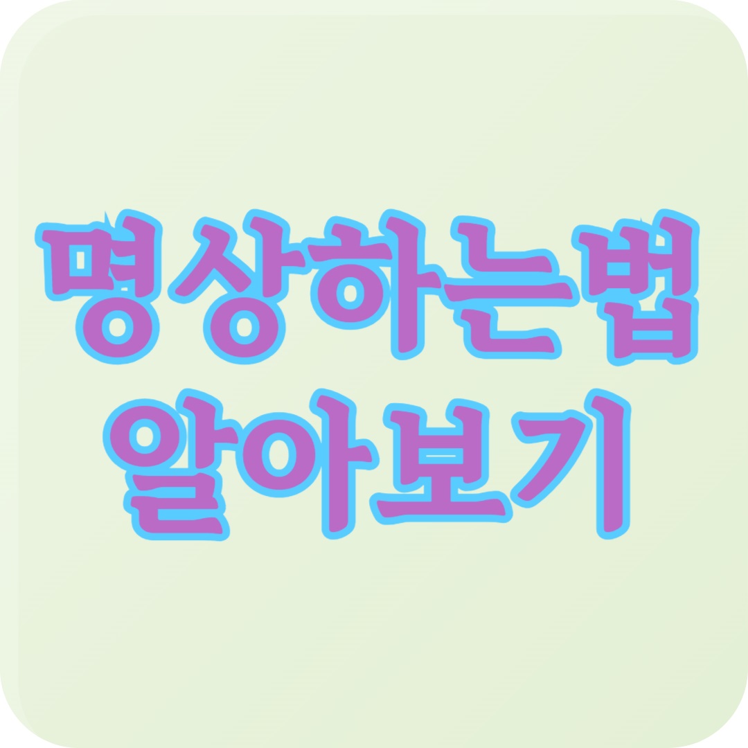 명상하는법 마음챙김 명상법에 대해 알아보기