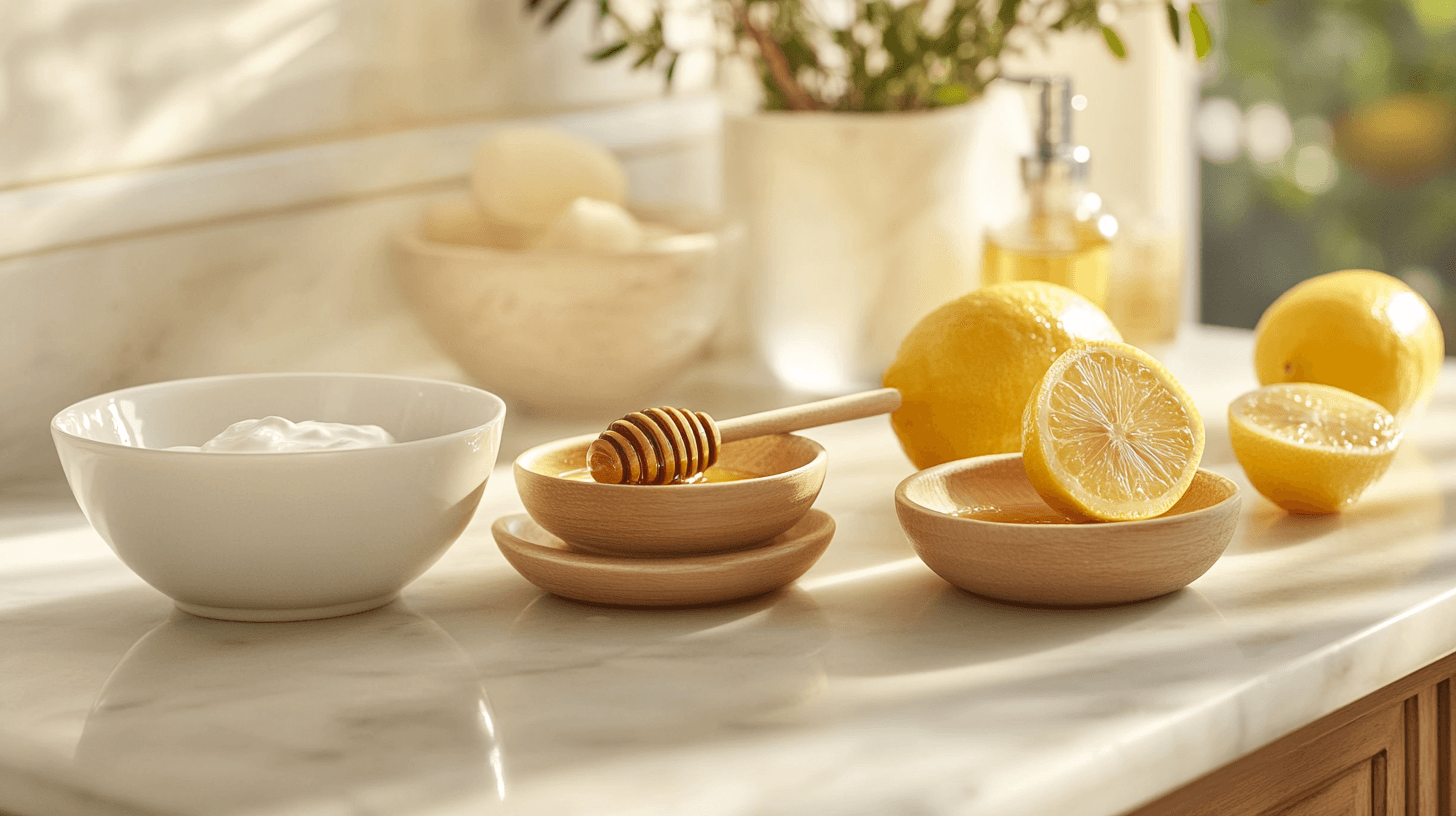 레몬-꿀-수분-마스크