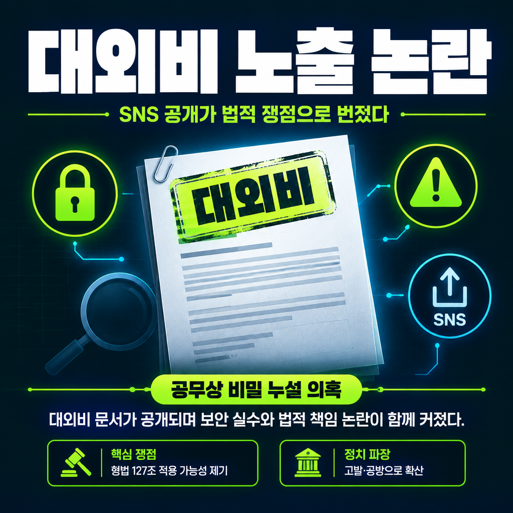 대외비 노출 논란