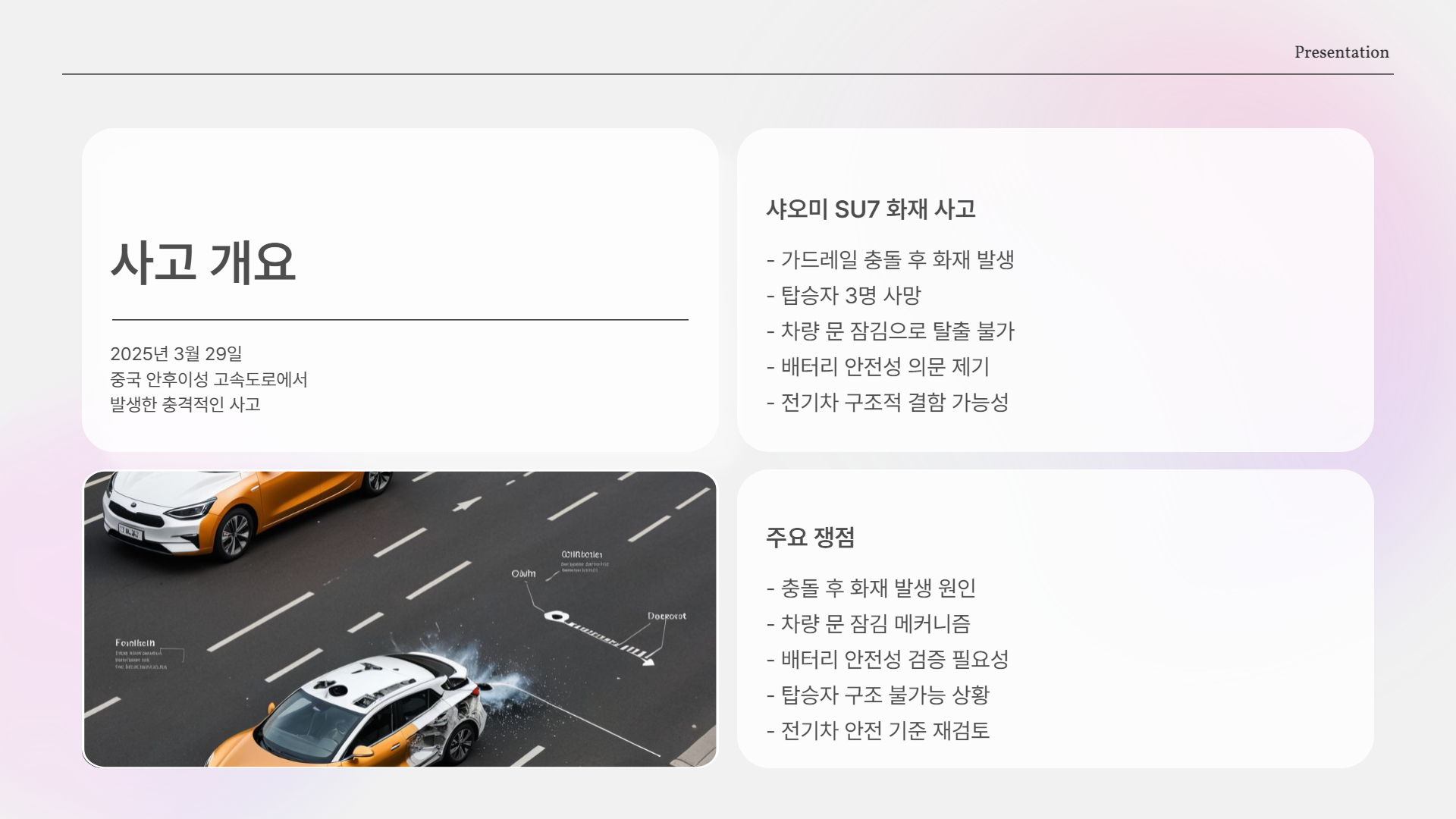 샤오미 전기차 SU7 화재 사고, 과연 전기차는 안전한가?