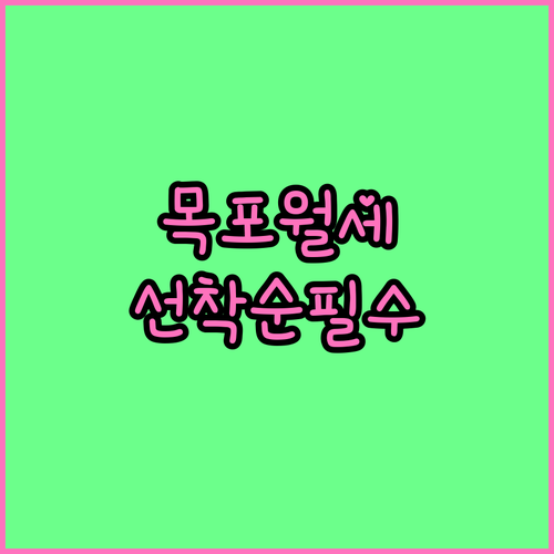 2026년 목포 청년 월세 지원금 신..