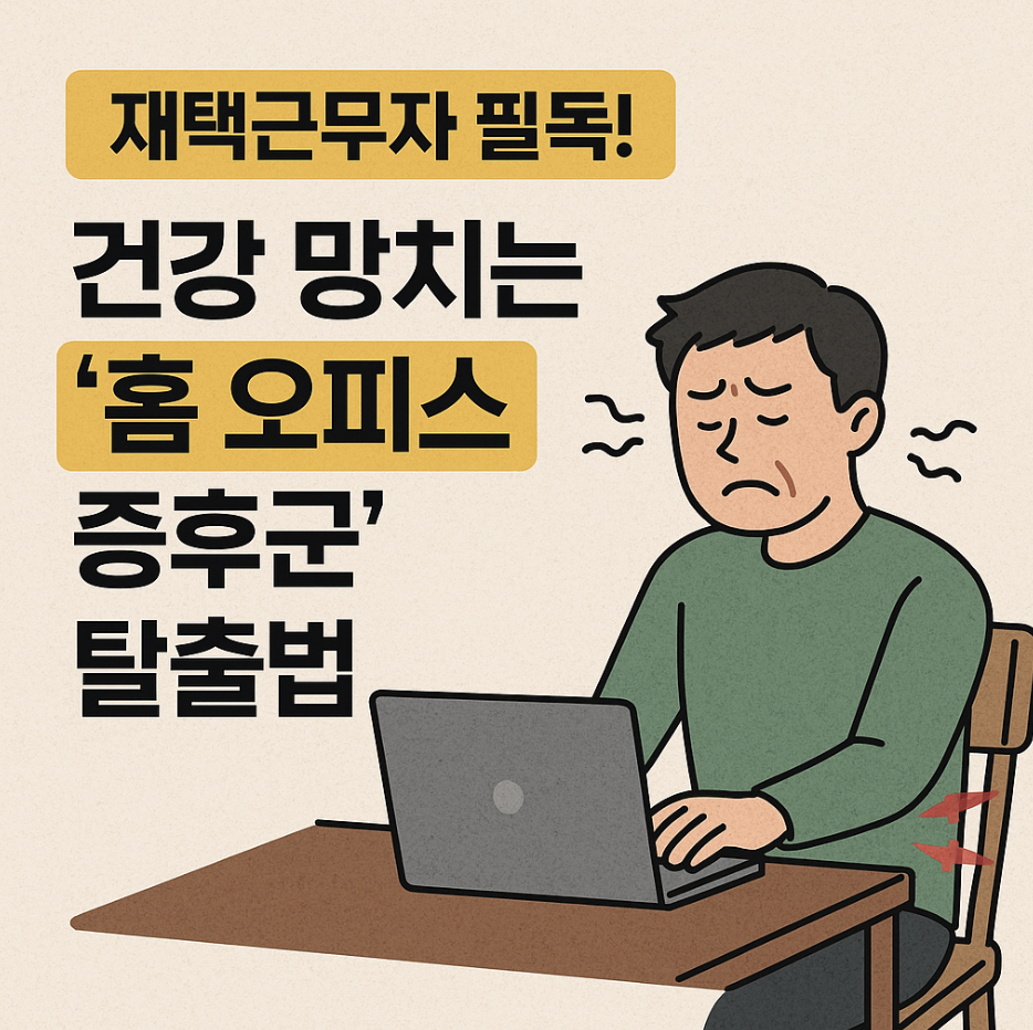 재택근무자 필독! 건강 망치는 '홈 오피스 증후군' 탈출법
