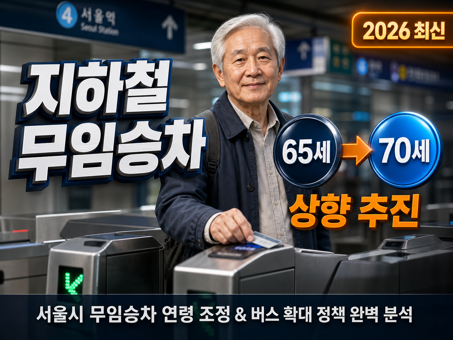 지하철 무임승차 70세로 상향조정 썸네일 이미지