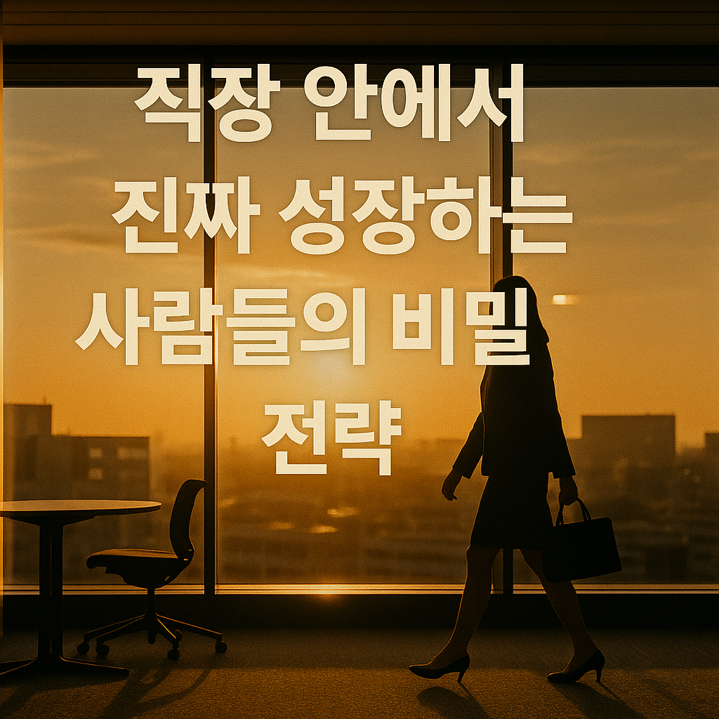 직장 안에서 진짜 성장하는 사람들의 비밀 전략
