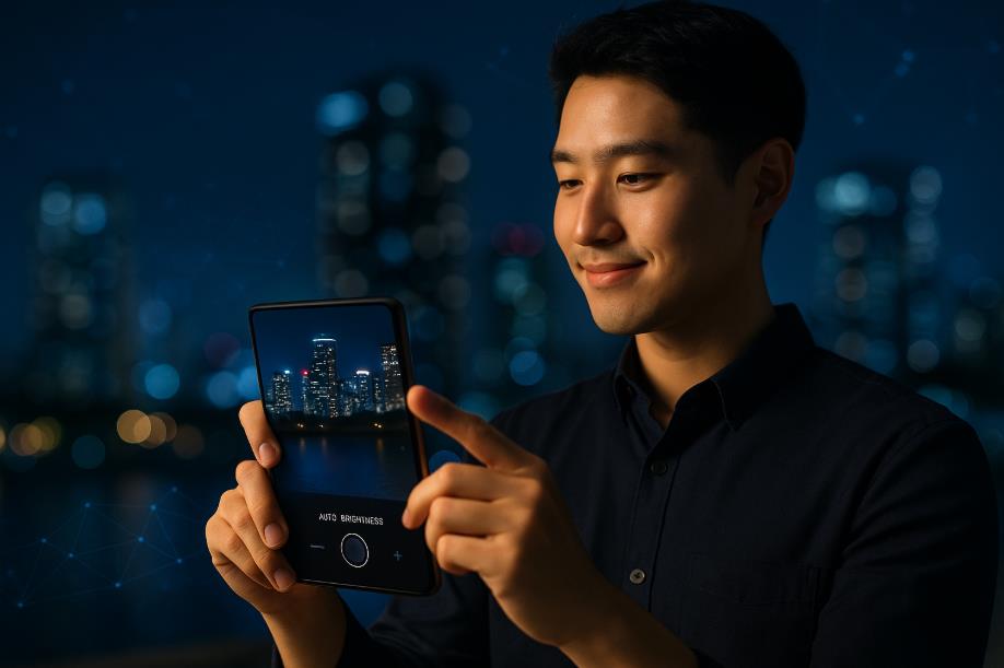 AI가 어두운 환경에서도 밝고 선명한 이미지를 만들어내는 장면