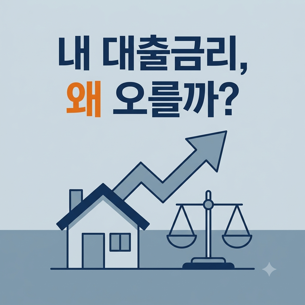 가산금리 상승과 대출금리 구조를 설명하는 인포그래픽