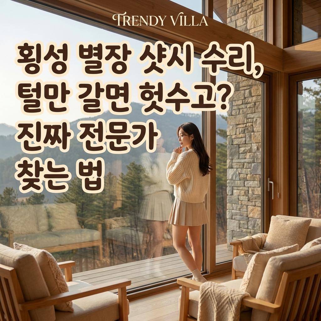 강원도 산속 별장 샷시 수리, 횡성 별장 모헤어 시공 업체 바가지 안 쓰고 진짜 전문가 고르는 법