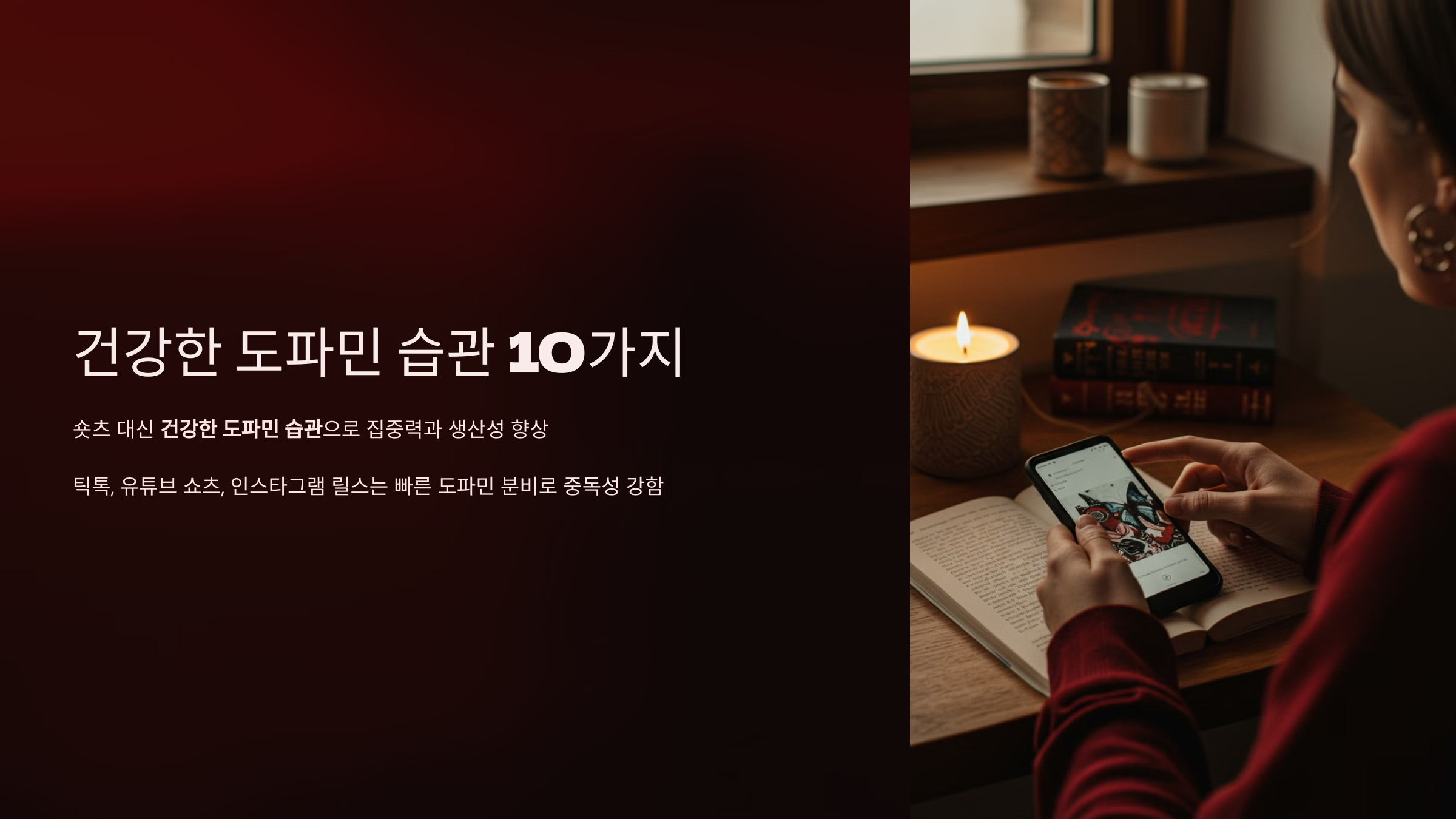 숏츠 대신 할 수 있는 건강한 도파민 습관 10가지