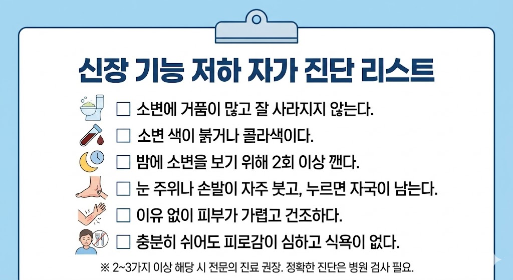 신장이 안좋으면 나타나는 증상
