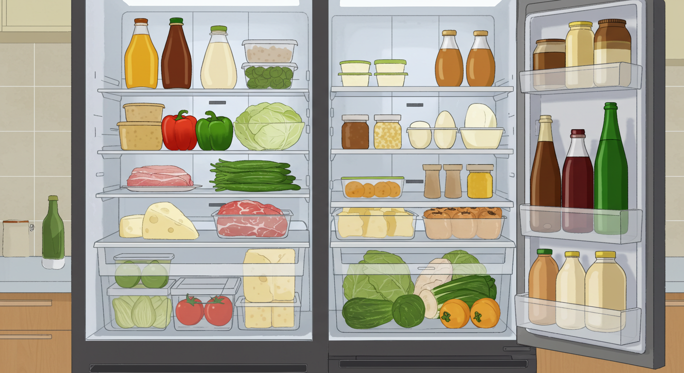 육류 보관, 채소 보관