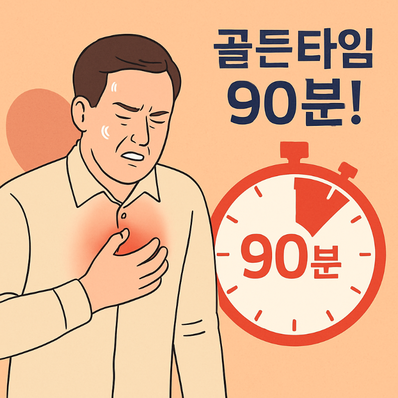 가슴이-답답한-남성과-옆에-90분이라고-쓰여-있음