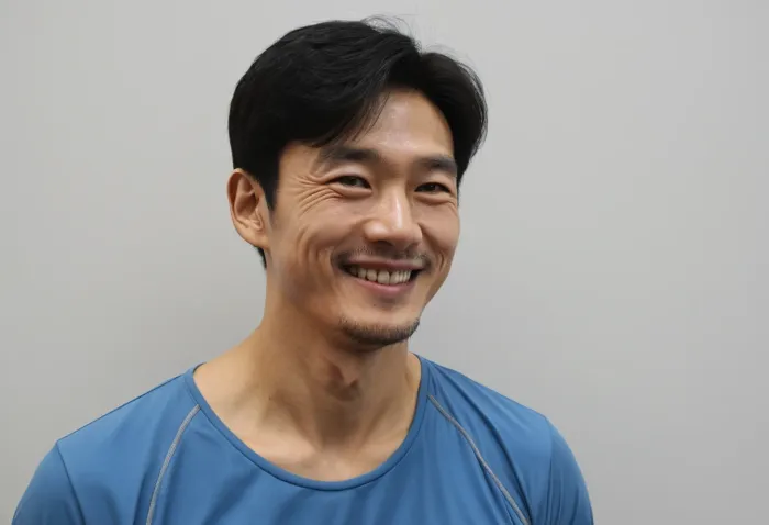 시술 이후 어깨 움직임이 개선되어 만족하는 모습
