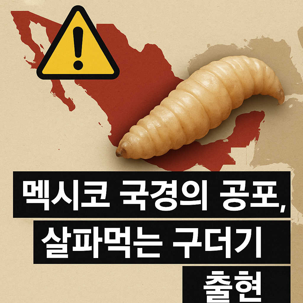 &ldquo;멕시코 국경에서 발견된 사람 살 파먹는 구더기 나사벌레, 공포의 해충 확산 경고 썸네일 이미지&rdquo;