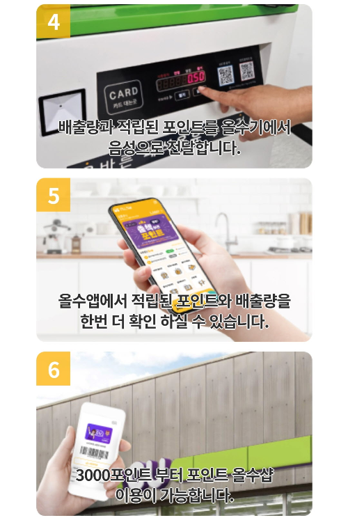 올수기 폐식용유 수거함 사용법