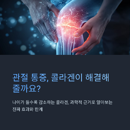 콜라겐, 관절 통증 완화에 효과 있을까? 과학적 근거로 정리한 현실 조언