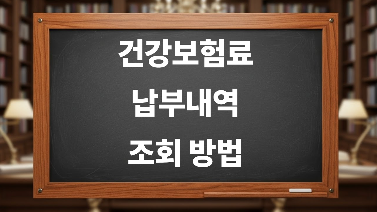 건강보험료 납부내역 조회 방법