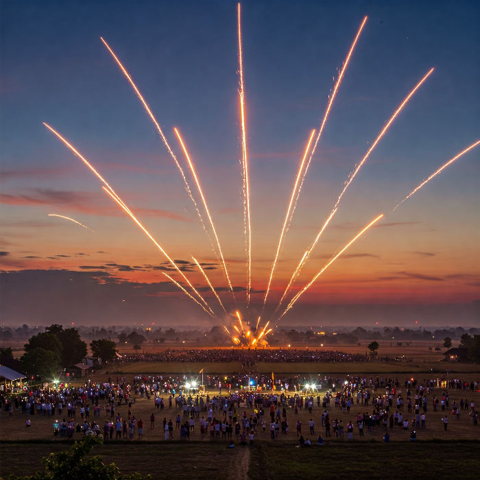 태국의 분 방 파이(Bun Bang Fai) 로켓 페스티벌