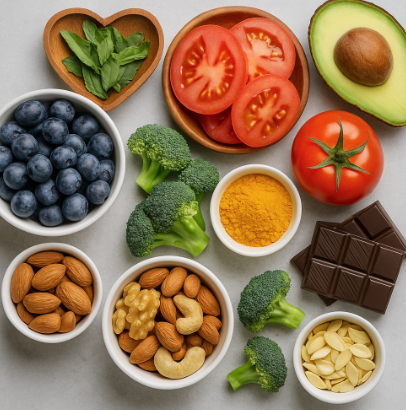 항산화 식품들 사진