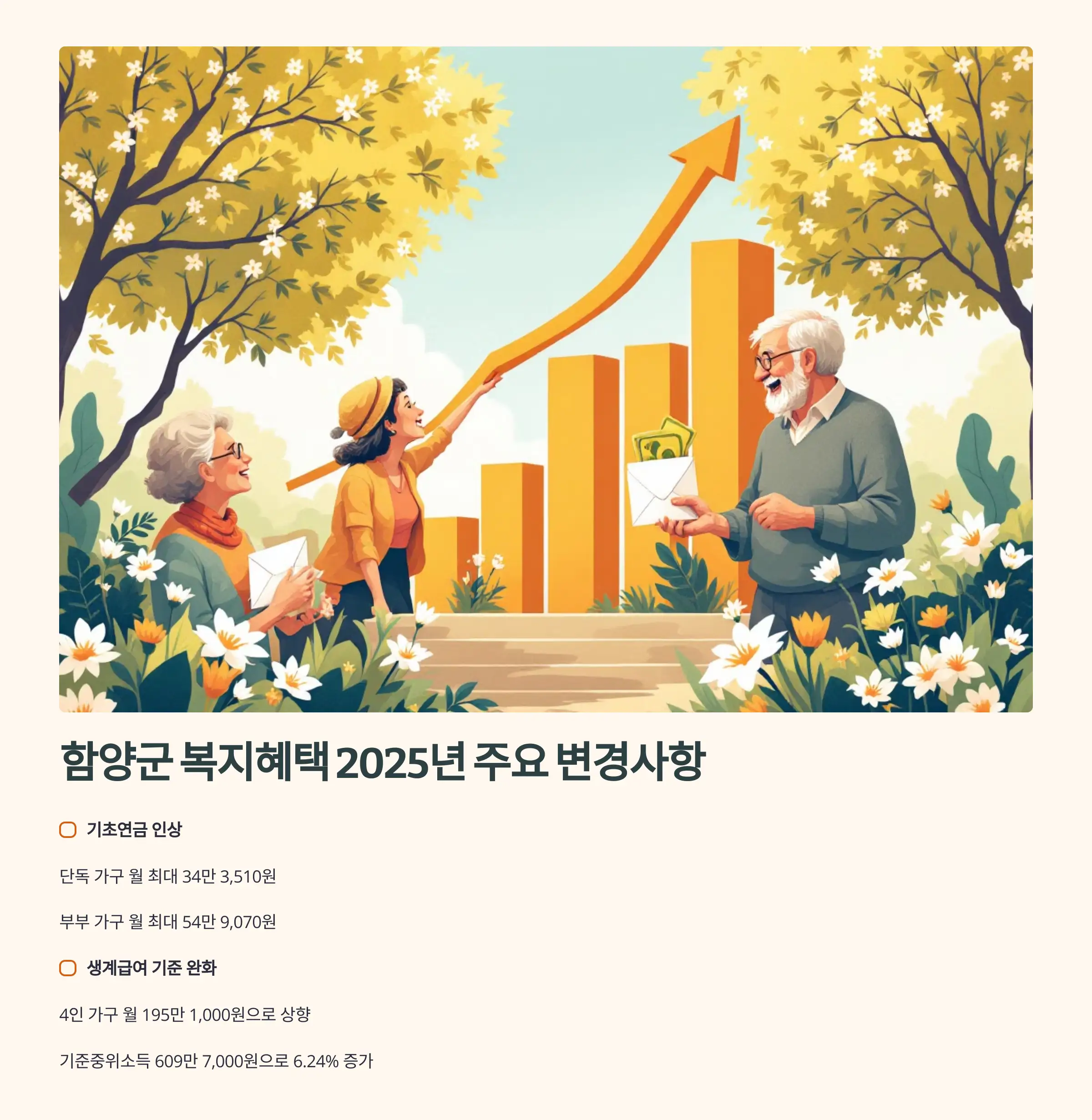 함양군 복지혜택 2025년 변경사항 정리