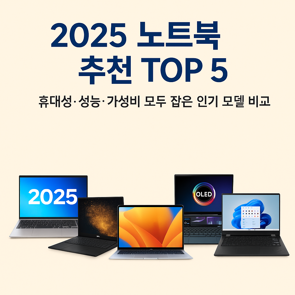 2025 노트북 추천 TOP 5