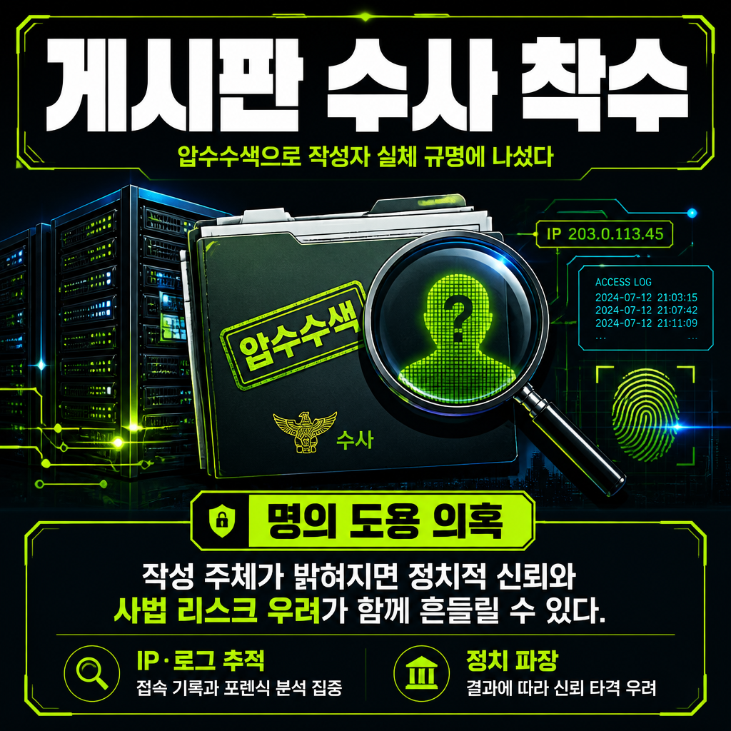 게시판 수사 착수