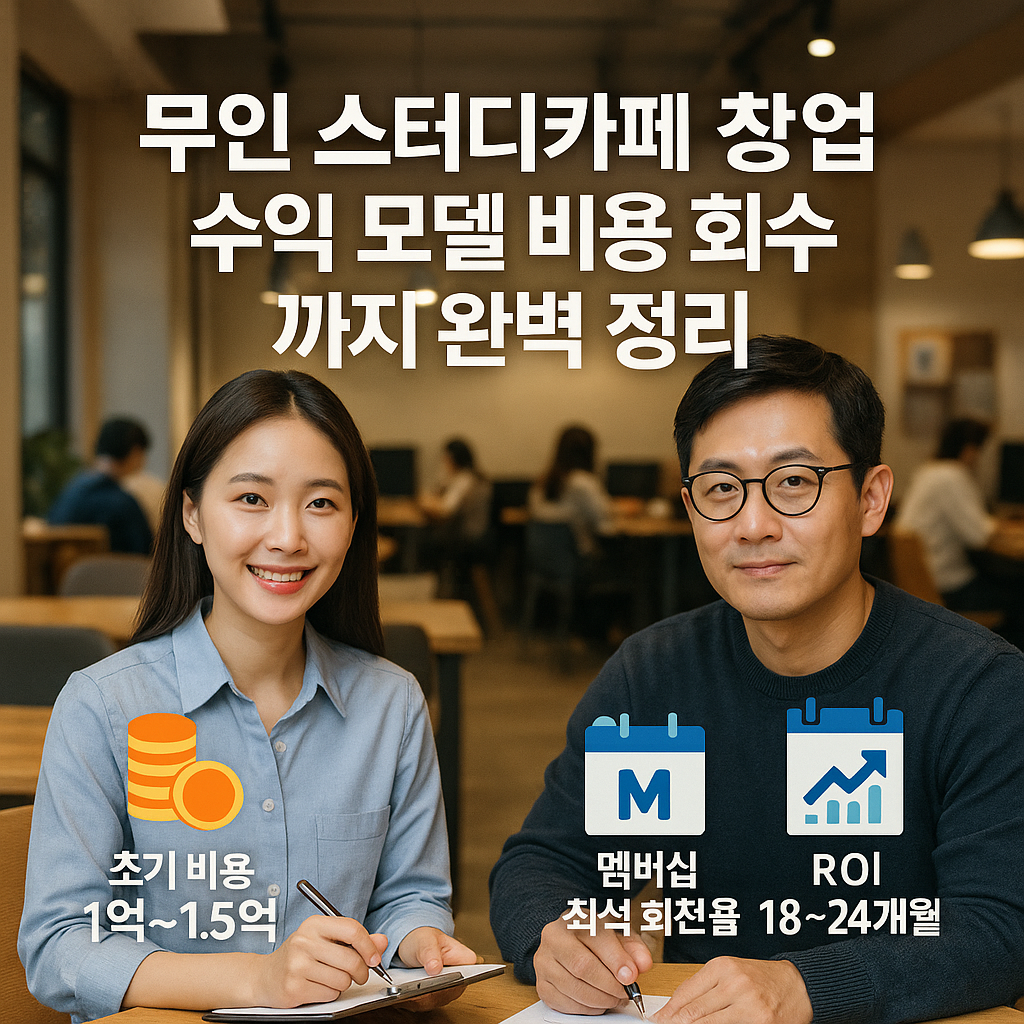 무인 스터디카페 창업 수익 모델 비용 회수까지 완벽 정리