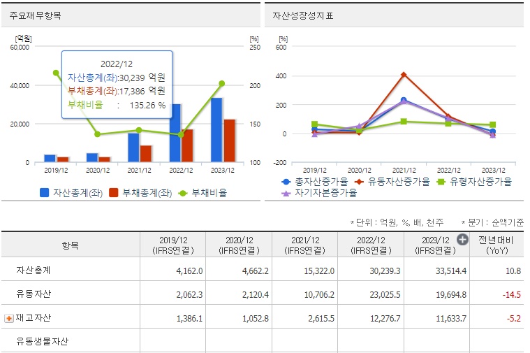 엘엔에프 재무지표