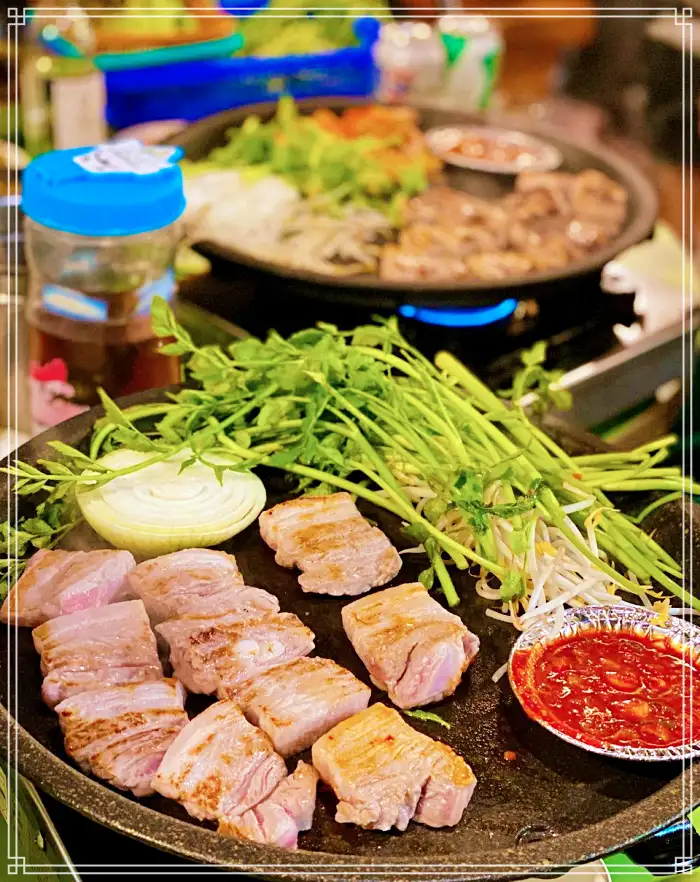 용산 남영 숙대입구 맛집 미나리 삼겹살, 냉삼