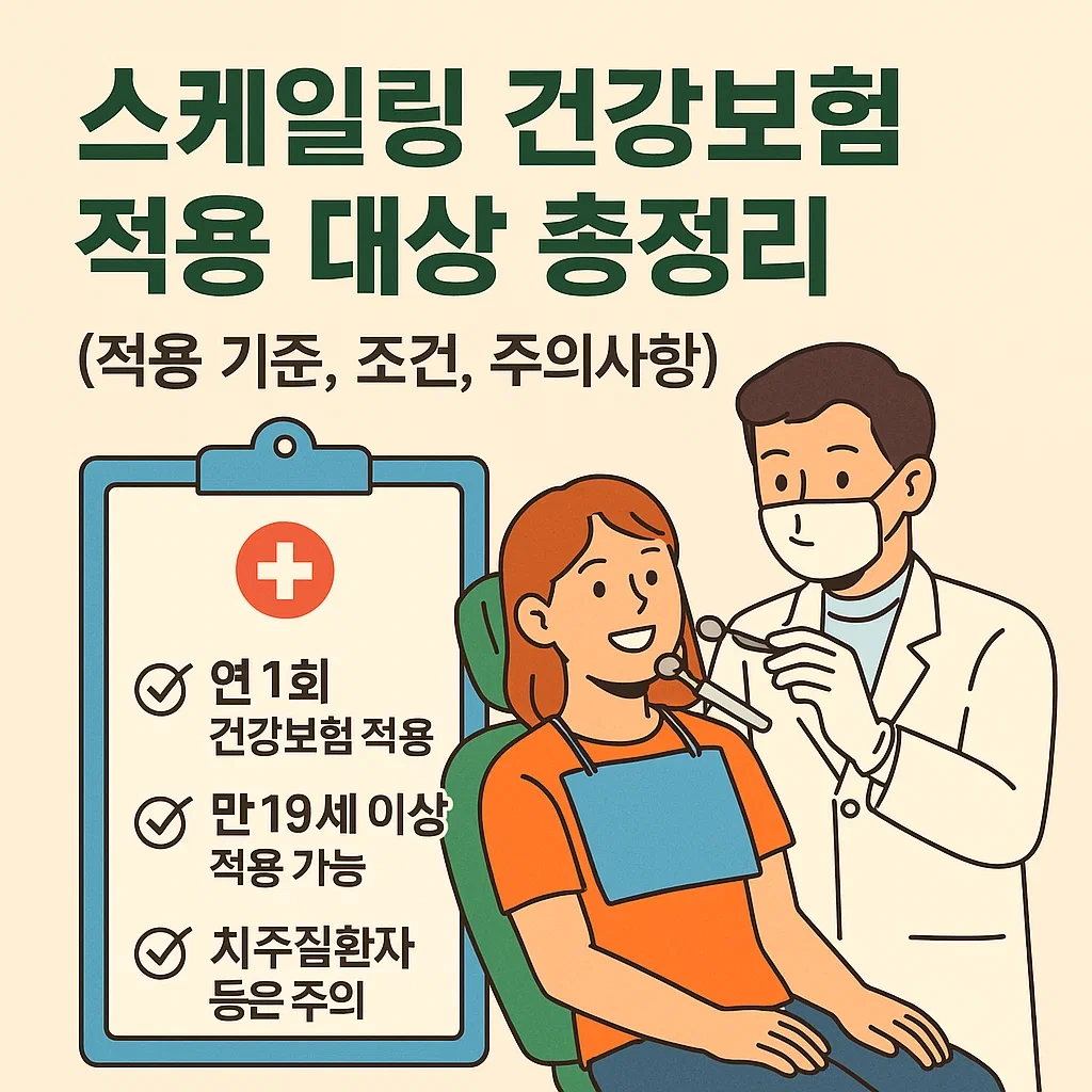 스케일링 건강보험 적용 대상 총정리