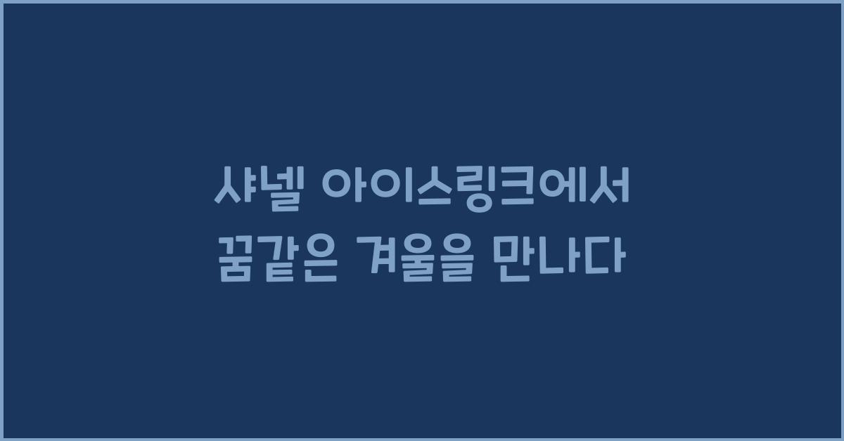 샤넬 아이스링크