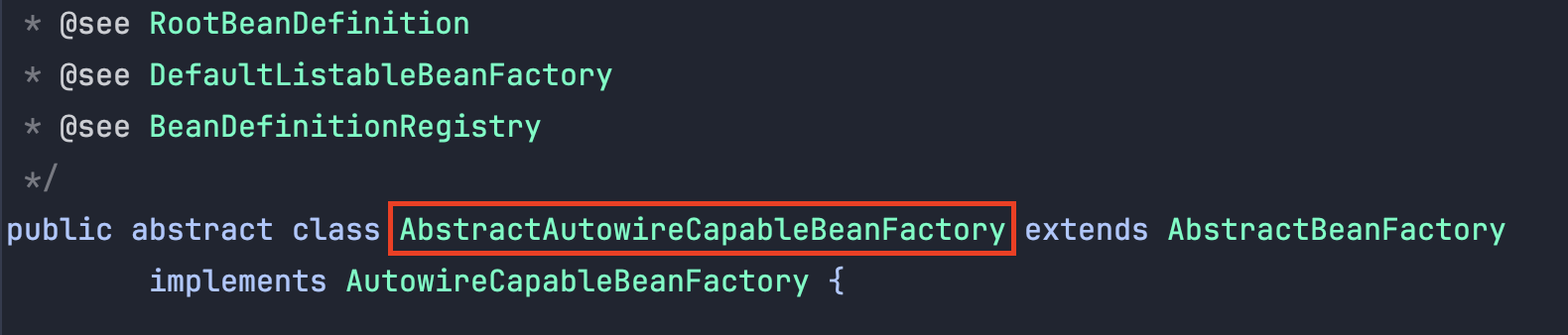 AbstractAutowireCapableBeanFactory 클래스