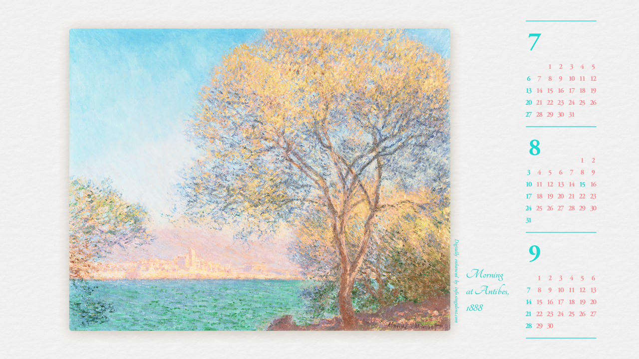 14 앙티브의 아침 B - 2025년8월 노트북배경화면