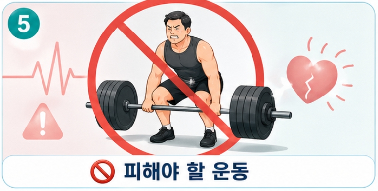 혈압을 위험하게 올리는 운동 유형