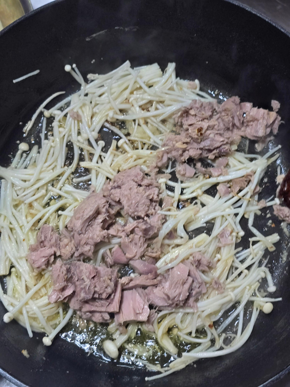 참치팽이버섯파스타8