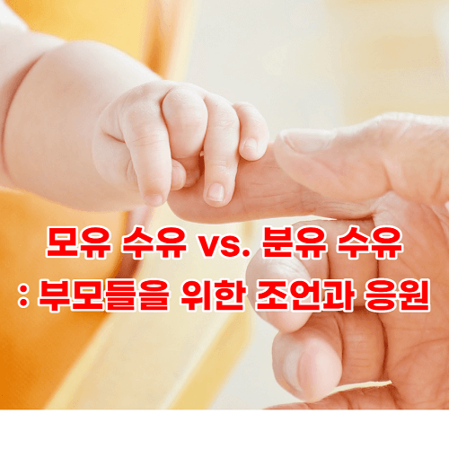 모유 수유 vs. 분유 수유: 부모들을 위한 조언과 응원