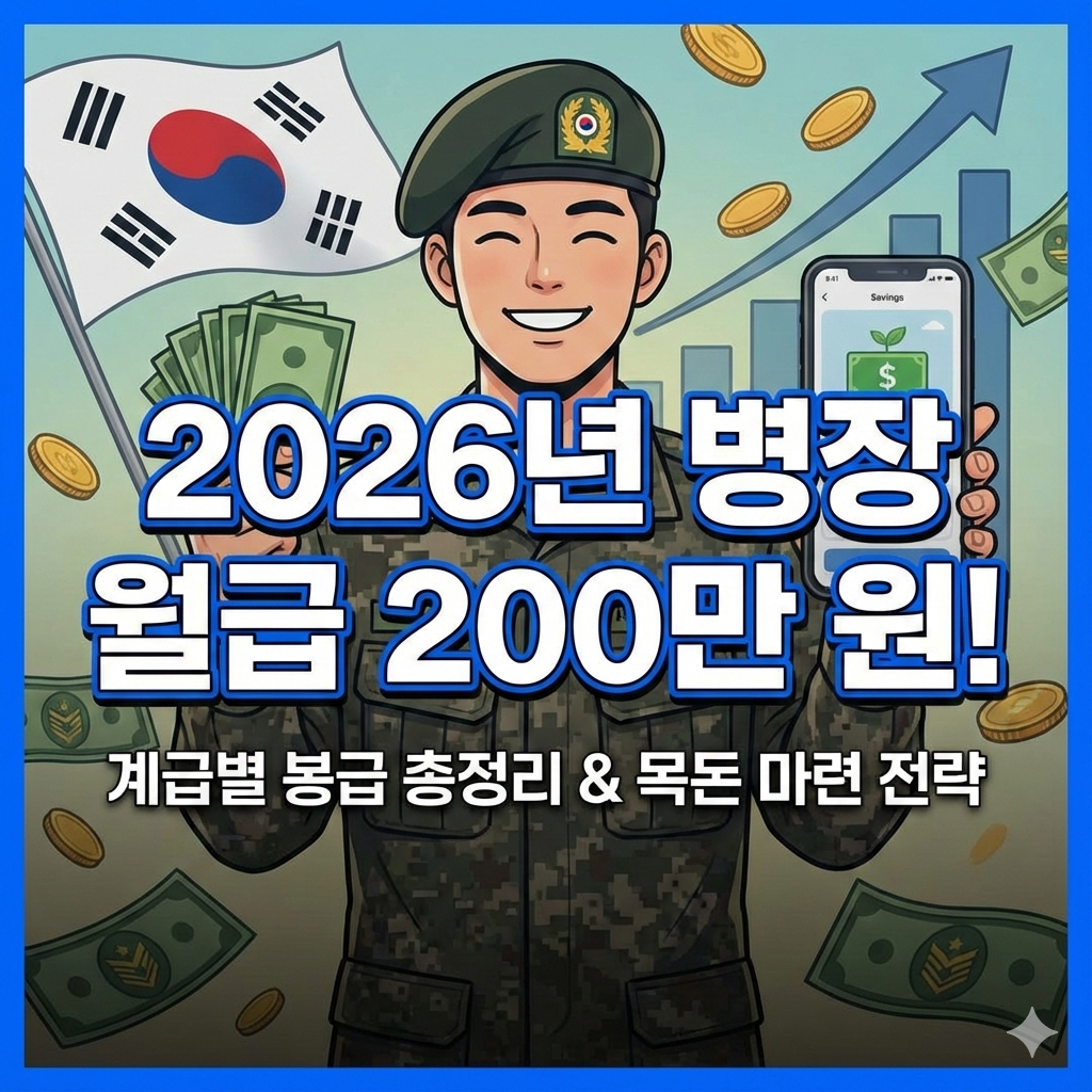 2026년 군대 봉급 얼마나 오를까? 계급별 월급과 병장 200만 원 달성 가이드
