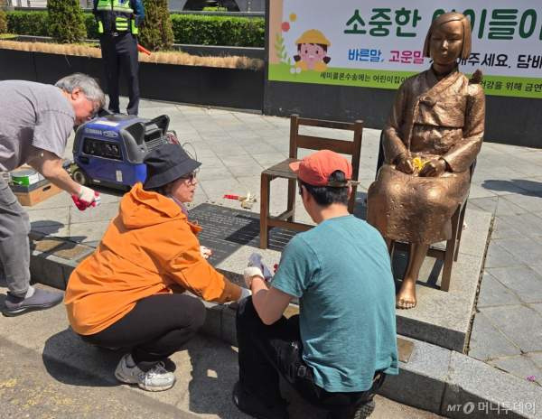 평화의 소녀상 철창 철거 의미와 향후 보수 작업 일정, 6년 만의 해방!