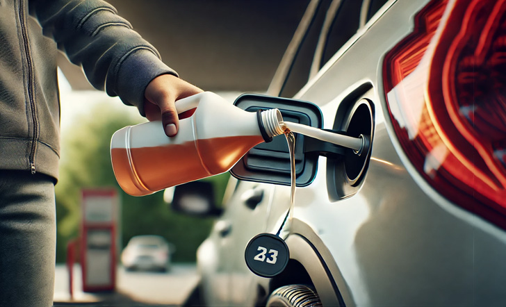 연료첨가제 넣는 모습 이미지