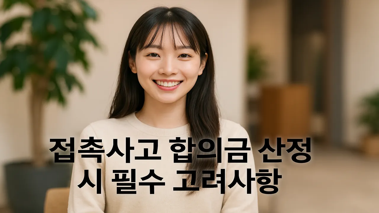 접촉사고 합의금 산정 시 필수 고려사항​