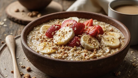 오트밀 + 바나나 + 견과류 (호두&amp;#44; 아몬드) 