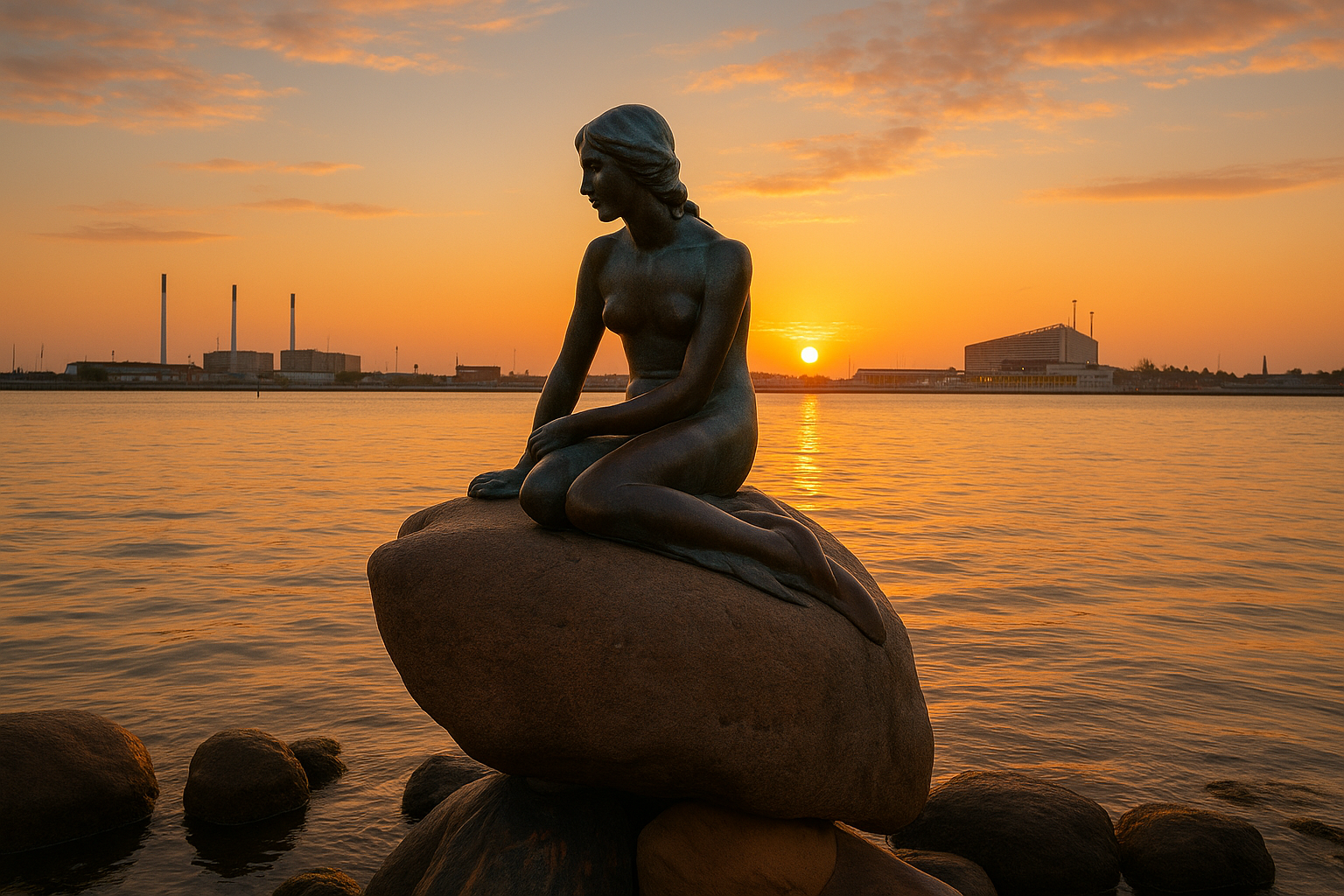 코펜하겐 인어공주상 사진