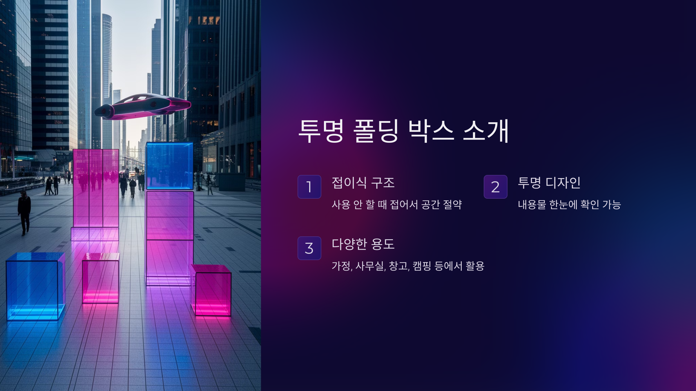 투명 폴딩 박스 소개