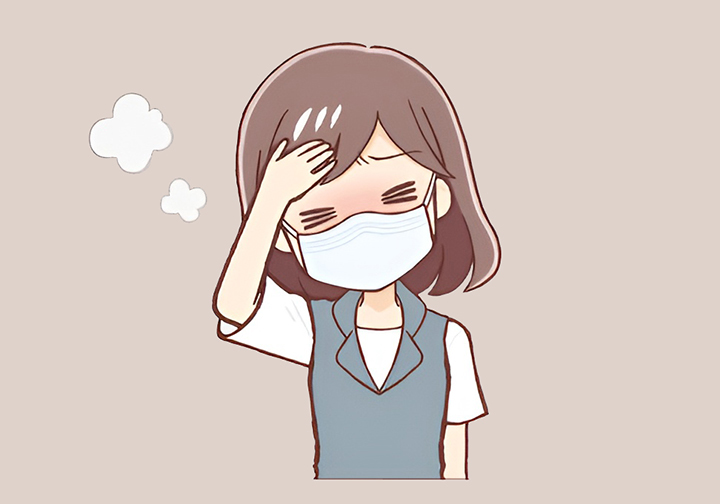 발열이-있는-여성