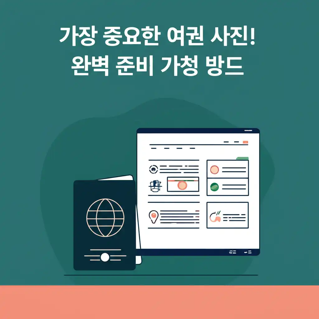 성공적인 여권 온라인 신청을 위한 여권 사진 규정 및 예시 가이드 이미지
