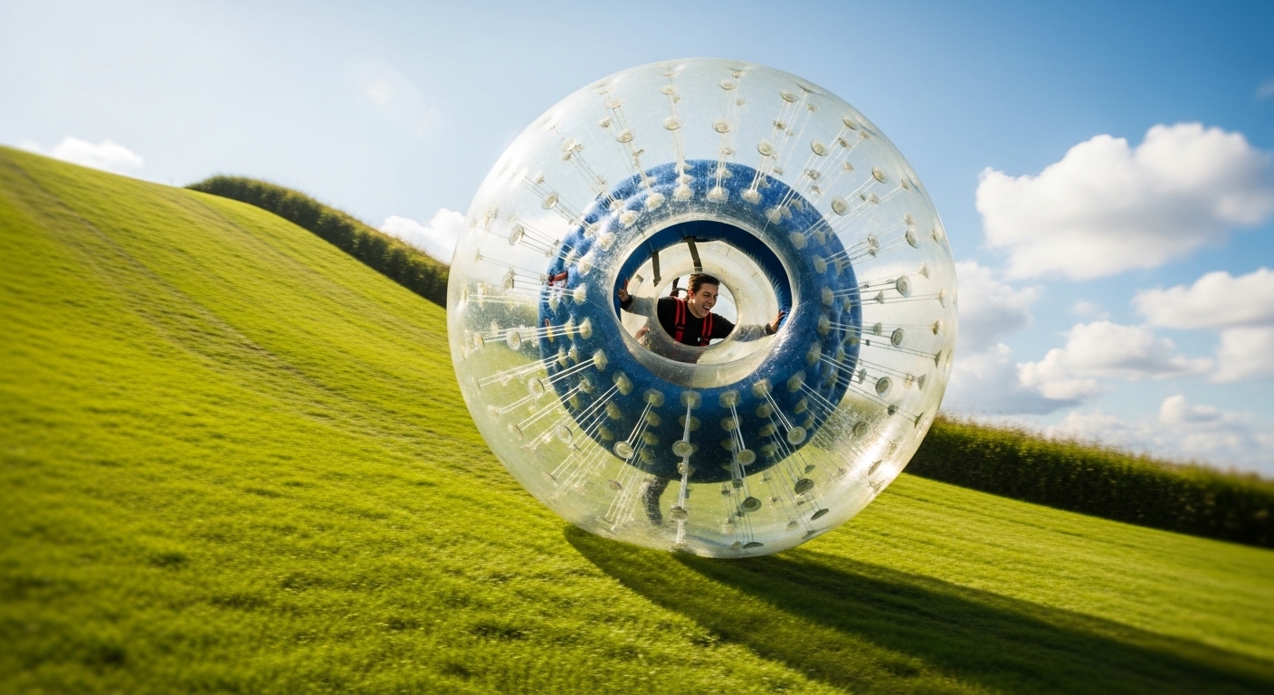 조빙:우레탄 공 안에서 즐기는 사람