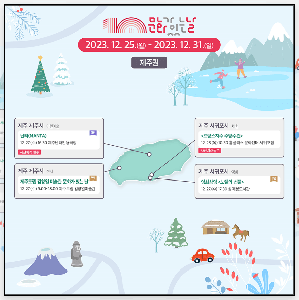 (12월) 문화가 있는 날 ; 전국 권역별 문화 프로그램 총정리!!!